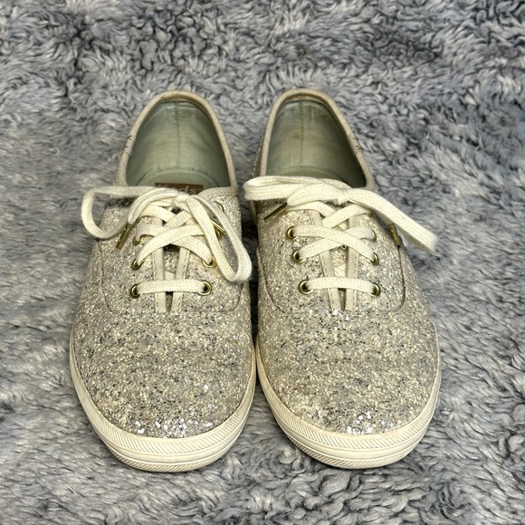 Keds X Kate Spade Shoes - Kate Spade x Keds Sparkly Silver Womens 7.5 Fashion Sneakers Wedding Shoes